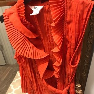 Accordion Pleated Designer WRAP Top by A.L.B.